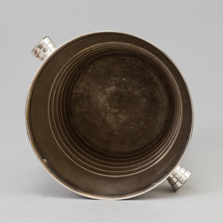 A silver plate wine cooler from Christofle.