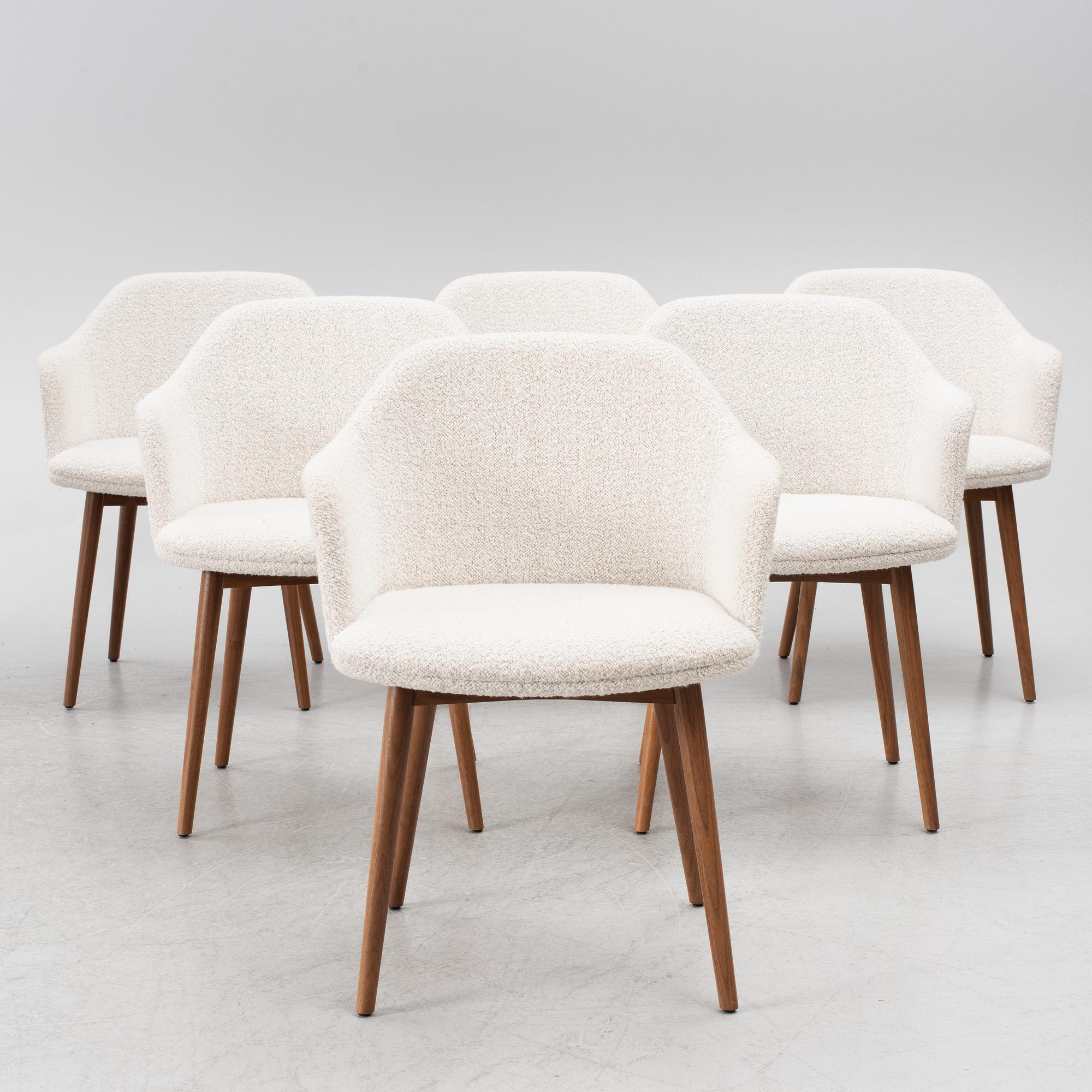 Karmstolar, 6 st, "Rely Armchair", &Tradition, Danmark.