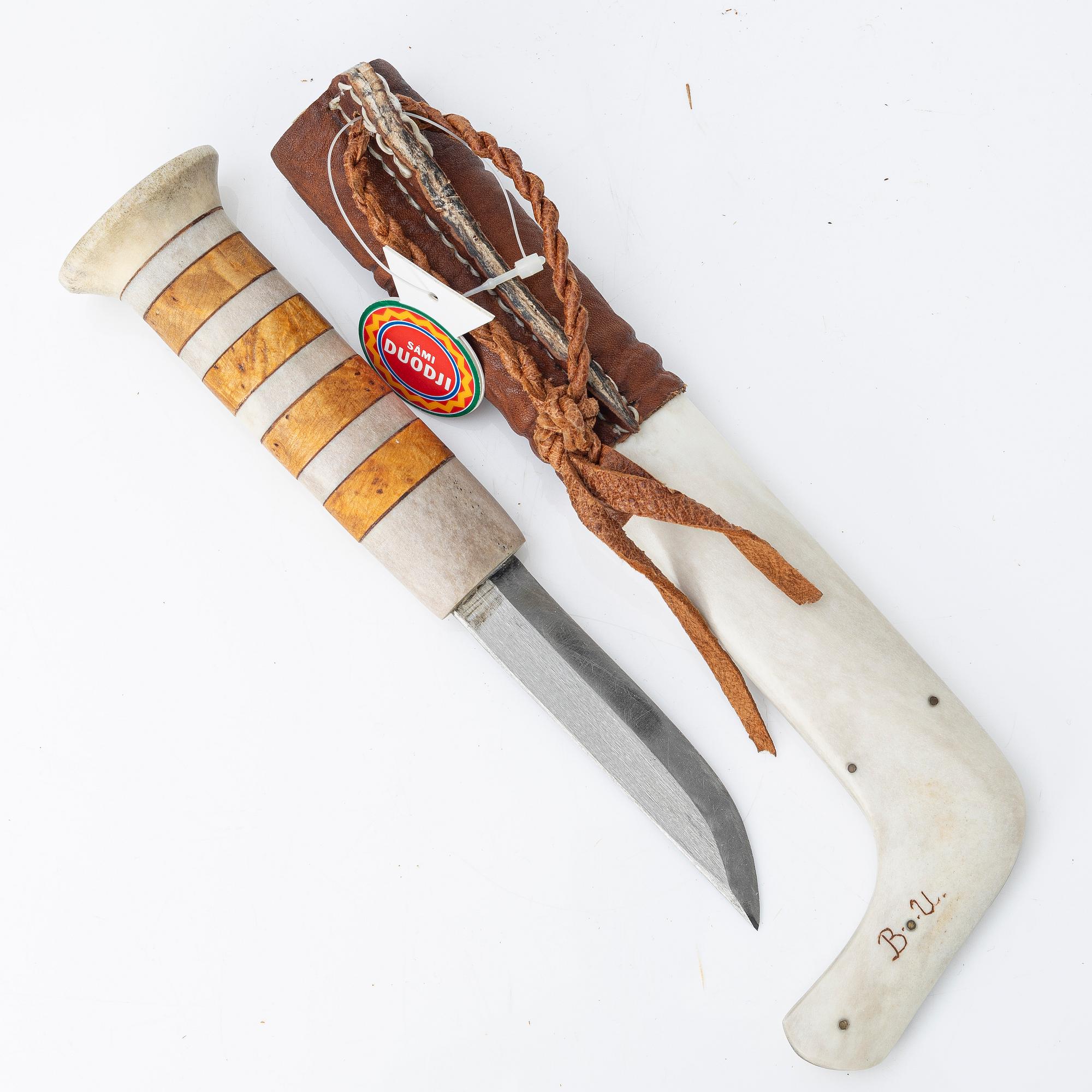 Bengt Olaf Unga, half-horn knife, signed.
