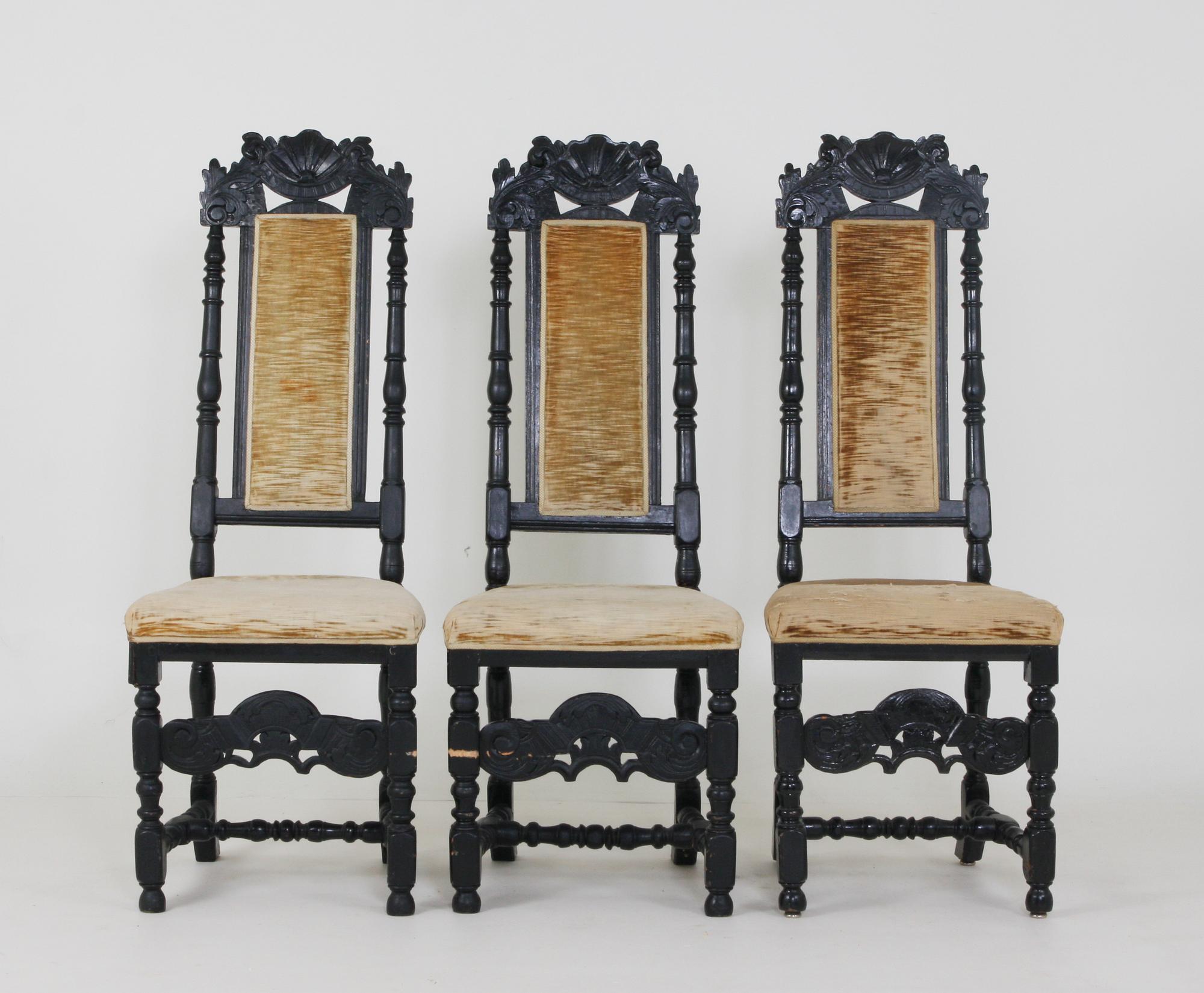 STOLAR, 3 st. Barock, 1700-tal.