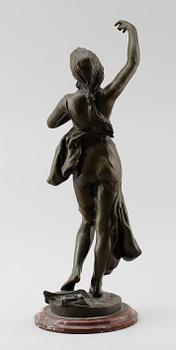 SKULPTUR, brons, Henri Louis Levasseur, signerad.