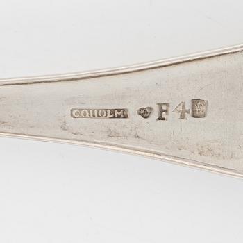 A set of  Silver Spoons, including Andreas Isberg, Skänninge 1814 (8 pieces).