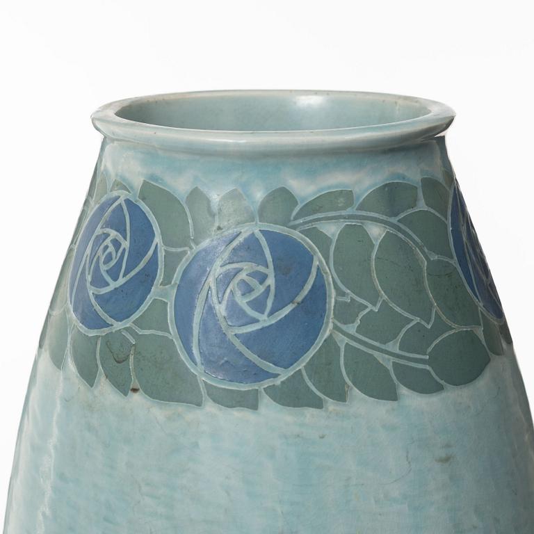 Josef Ekberg, a 'Sgrafitto' earthenware vase, Gustavsberg 1911.