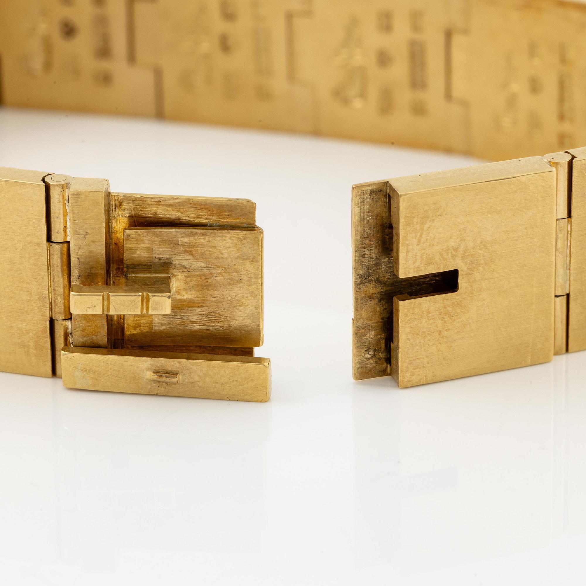 Wiwen Nilsson, a bracelet, 18K gold, Lund 1966.