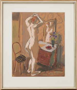 GERHARD KARLMARK, gouache på papper, signerad.