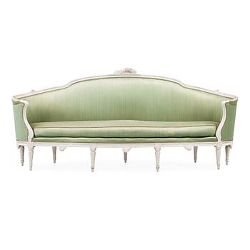 1191. A Gustavian late 18th century sofa.