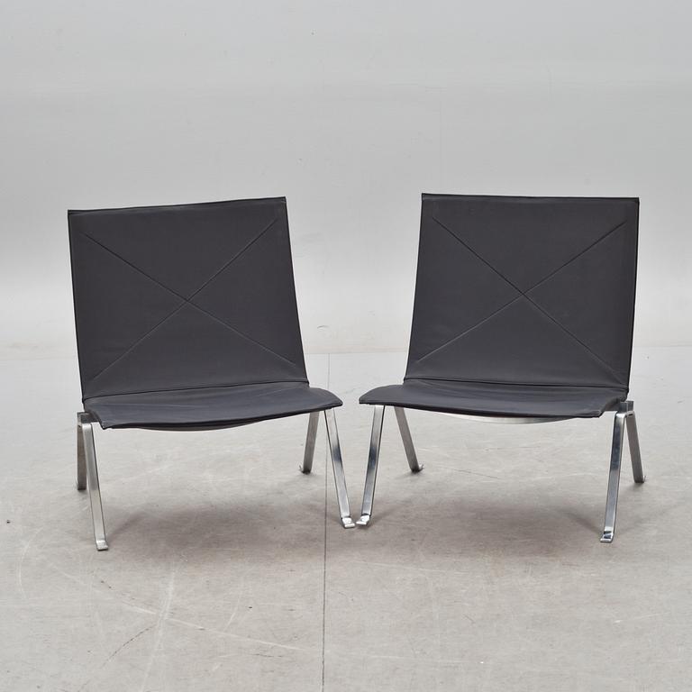 FÅTÖLJER ett par, "PK-22", Poul Kjaerholm, E. Kold Christensen.