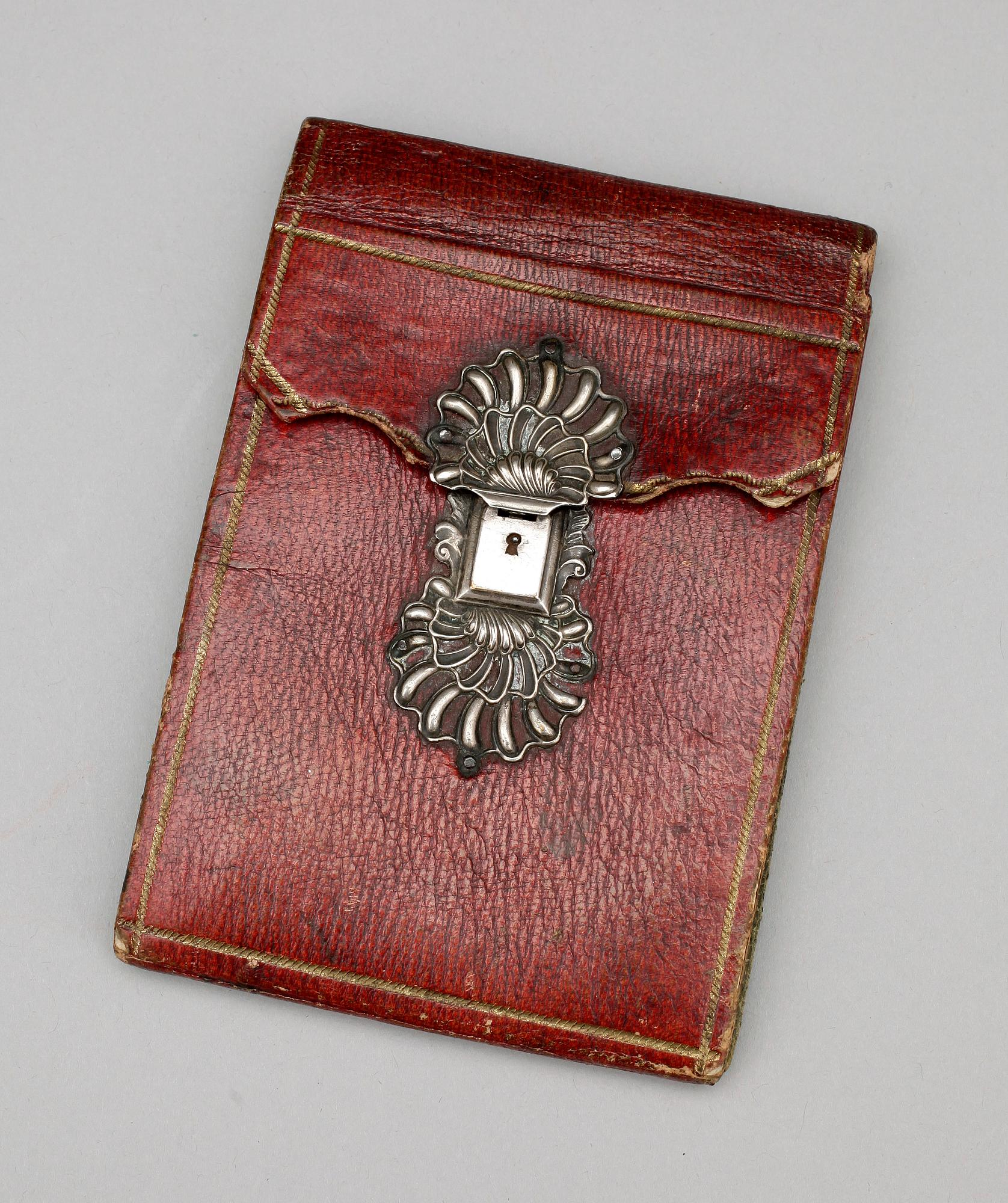 PORTMONNÄ, läder, 1700-tal.