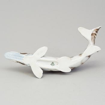 OTTMAR OBERMAIER, a porcelain figurine of a pike, Rosenthal, Germany.