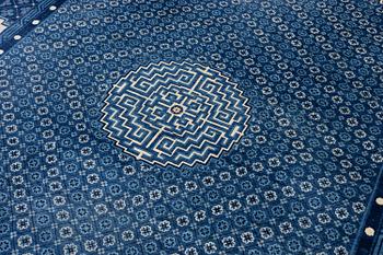 A semi-antique Baotou carpet, West China, c. 335 x 246 cm.