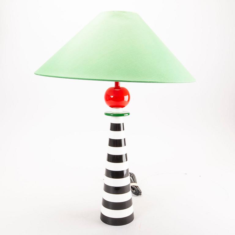 Olivier Vilatte a set of two painted table lamps later part of the 20th century.