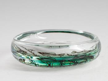 FAT, glas, Edward Hald, Graal no 8772, Orrefors, signerad.