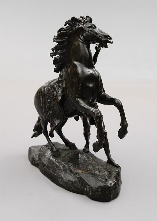 GUILLIAUME COUSTOU, efter, skulptur s k Marlyhäst, 1800-/1900-tal.