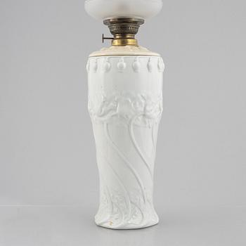 An Art Nouveau kerosene lamp, Gustafsberg, 1916.
