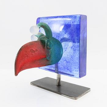 Kjell Engman, sculpture, Kosta Boda Atelier signed.