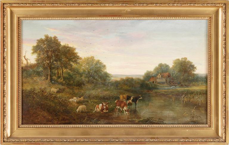 OKÄND KONSTNÄR, olja på duk, troligen England, 1800-talets slut.