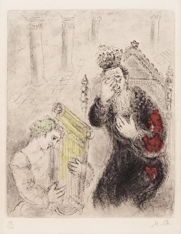 Marc Chagall, "Saül et David", ur: "La Bible".