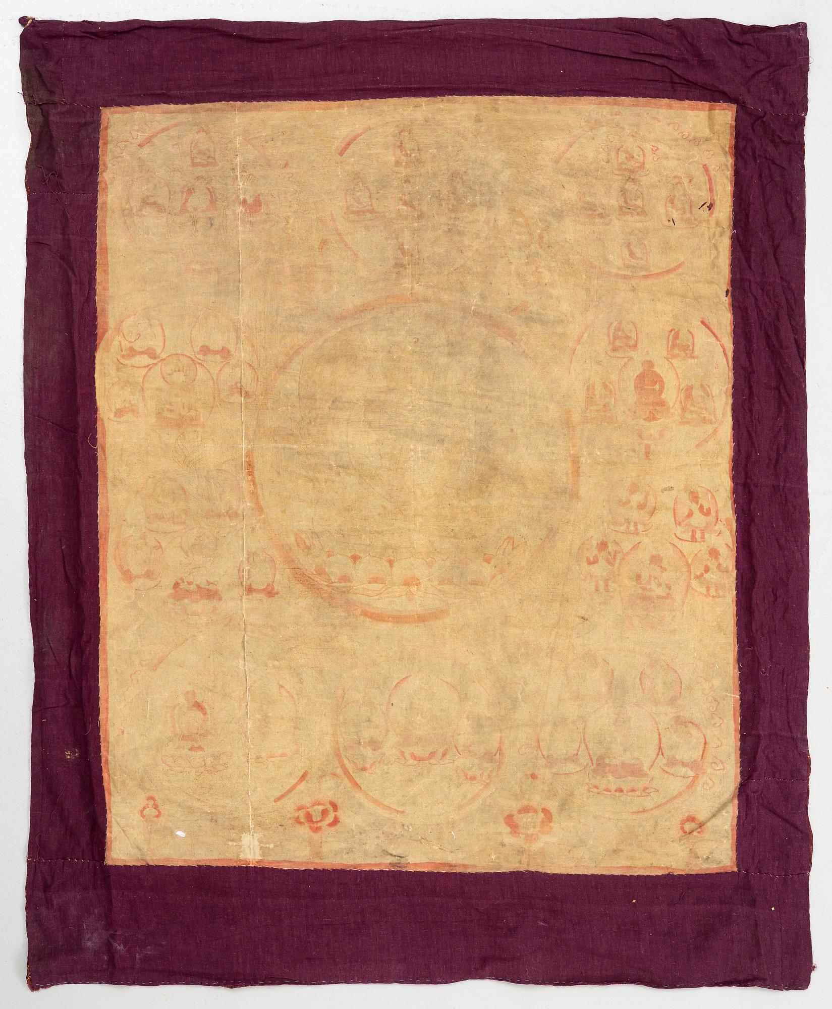 A Southeast Asian Thangka, 20th century.