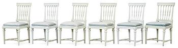 470. Six late Gustavian chairs by J. Lindgren.
