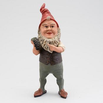 A painted terracotta santa claus figurine probably Germany early 20th century.