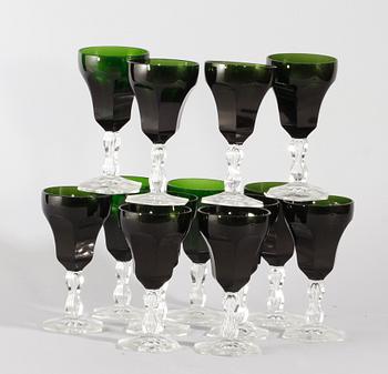 VITTVINSGLAS, 13 st, 1800/1900-tal.