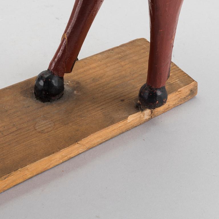 A toy wooden horse, late 19th cenury / turn of the century 1900.