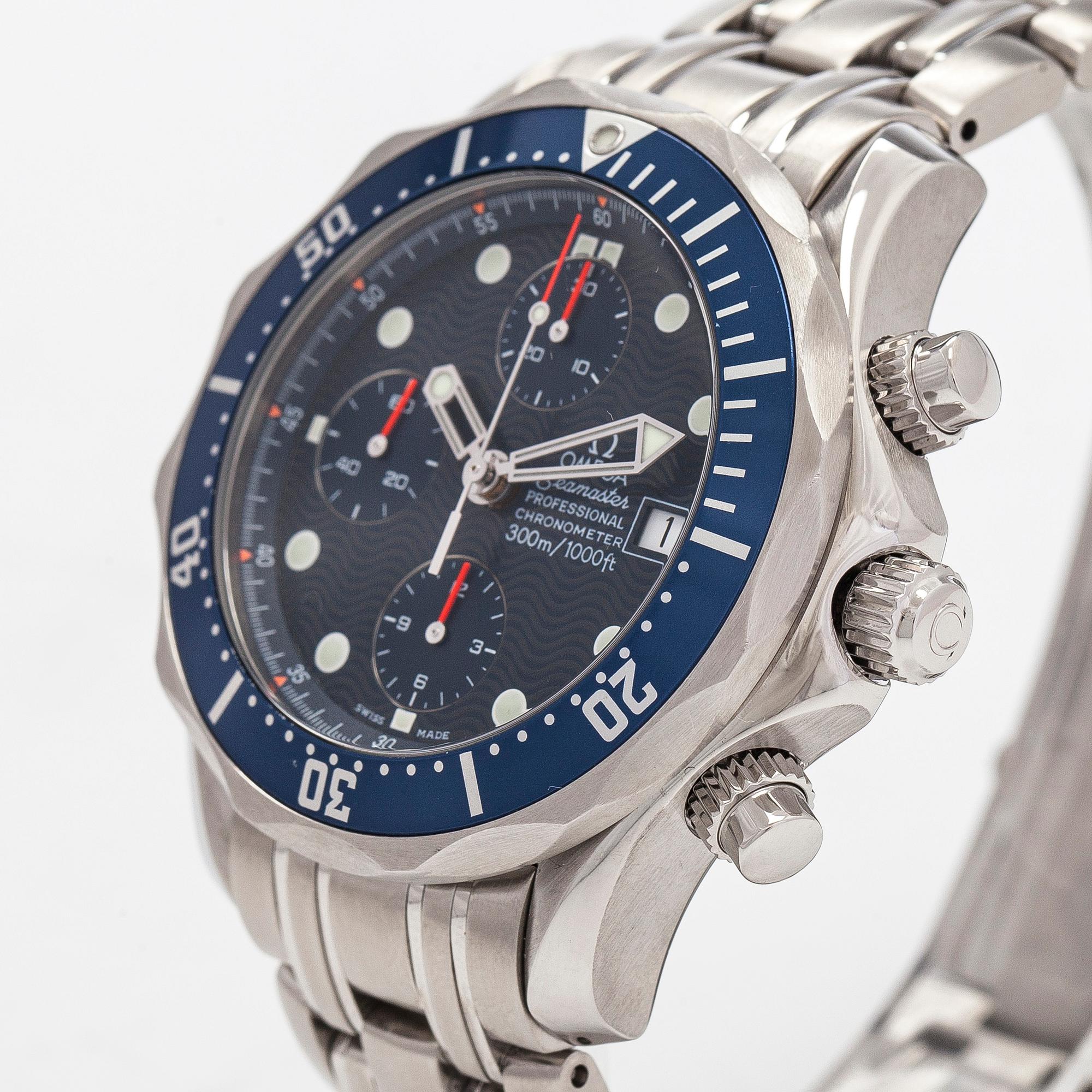 Omega, Seamaster, kronografi, rannekello, 41,5 mm.