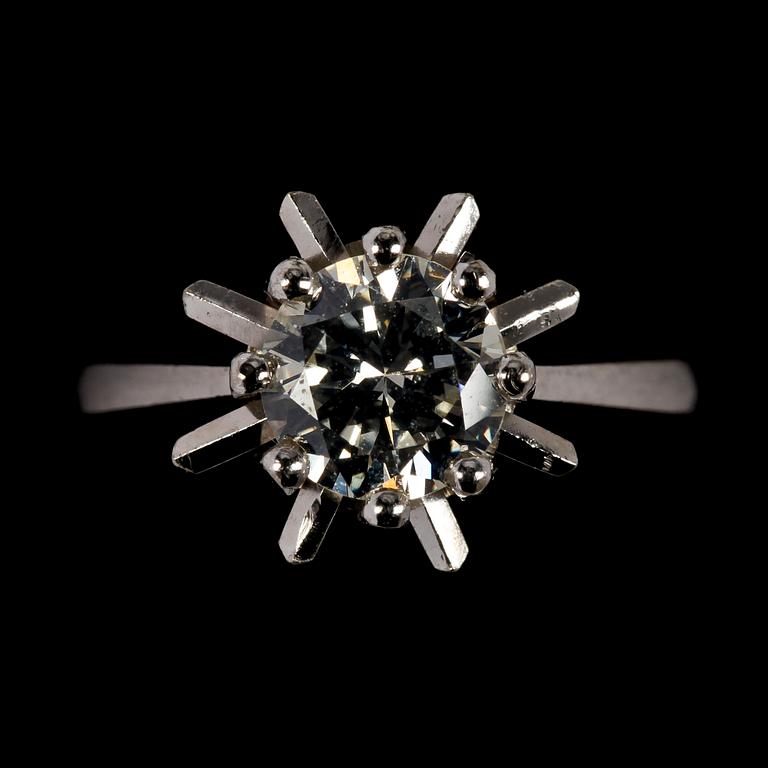 RING, briljantslipad diamant, ca 0.90 ct.
