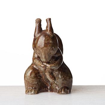 Michael Schilkin, a stoneware sculpture of a squirrel, Arabia, Finland.