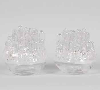 LJUSSTAKAR, 2 ST, glas, Göran Wärff, Kosta.