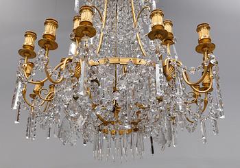 LJUSKRONA, Louis XVI-stil, 1900-talets första hälft. Höjd ca 98 cm.