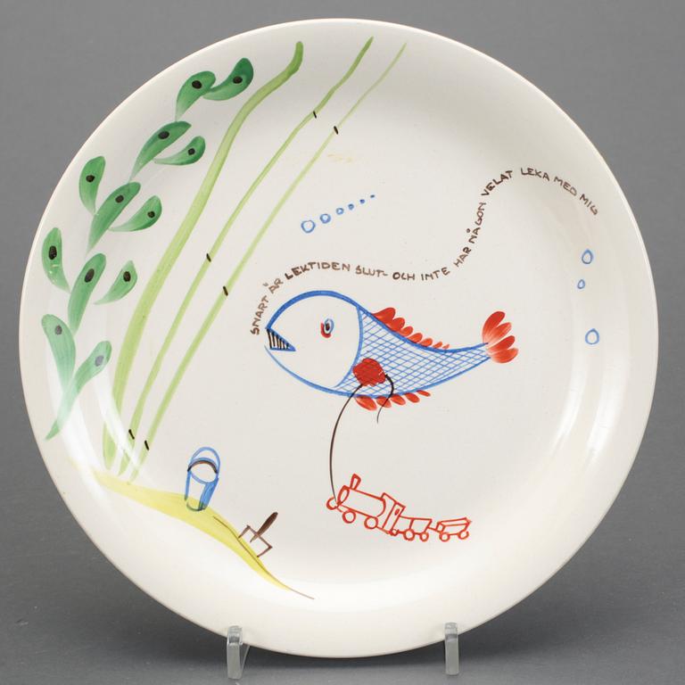 TALLRIKAR 12 st, Stig Lindberg Gustavsberg, "Löja". I produktion 1948-62.