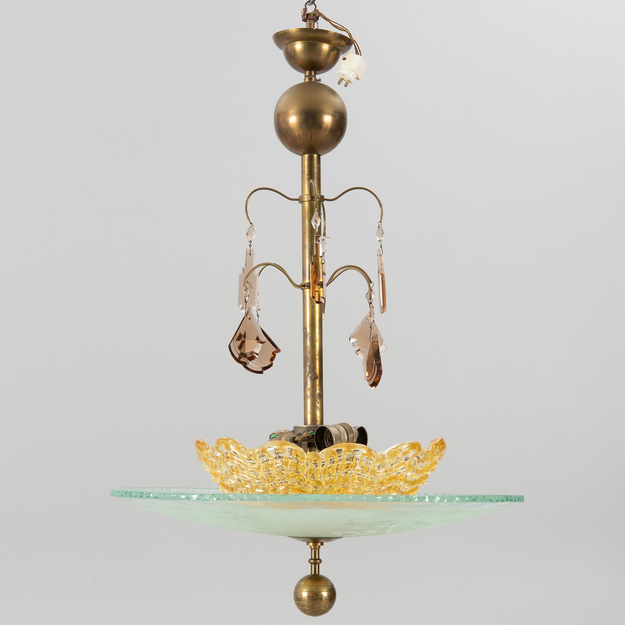 A Swedish Modern ceiling lamp, 1930's/40's.