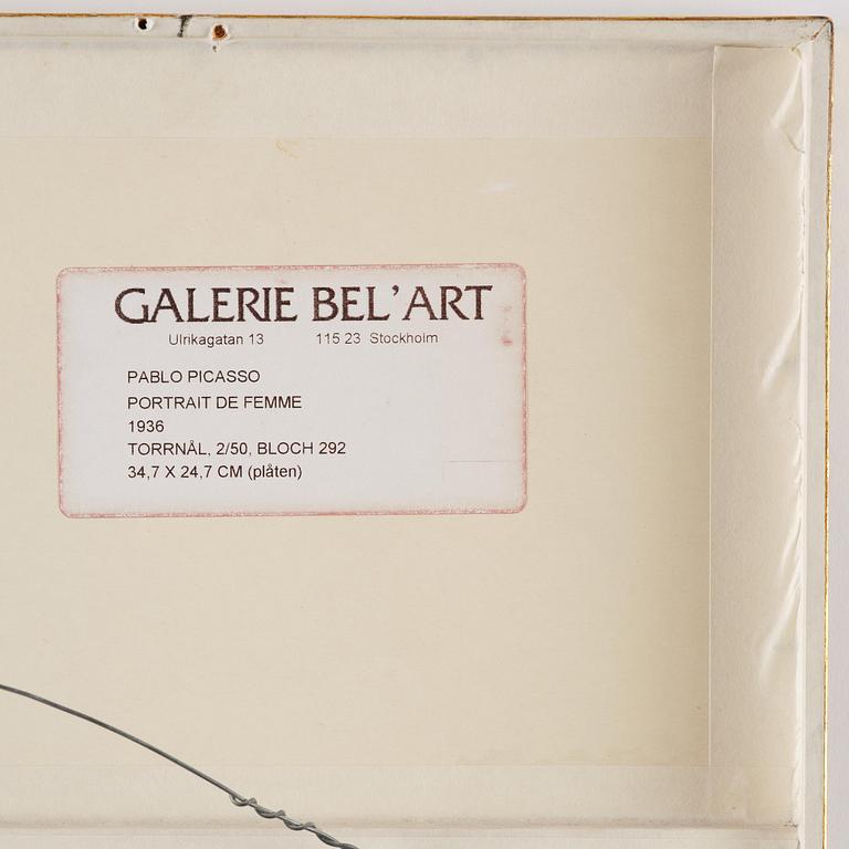 Pablo Picasso, "Portrait de Dora Maar au Chignon II".