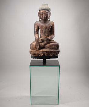 BUDDHA-STATY, troligen Burma, 1900-talets början.