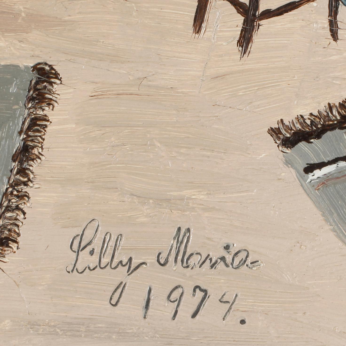 LILLY MARIA KARLSSON, olja på pannå, signerad, daterad 1974.