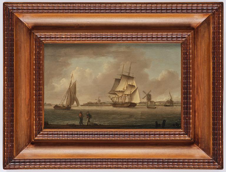 William Anderson, Full-rigger and yacht on the river.