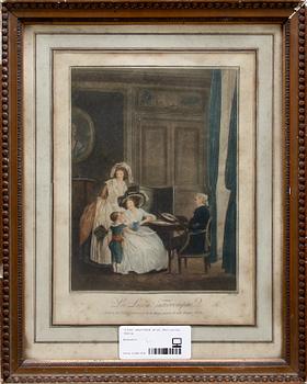GRAVYRER, ett par, efter Lavrince, 1800-tal.