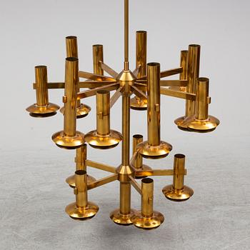 A brass ceiling light by Holger Johansson, Westal.