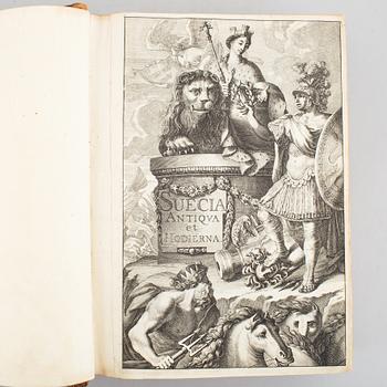 Komplett, fin Suecia i stående format, (1 vol.).