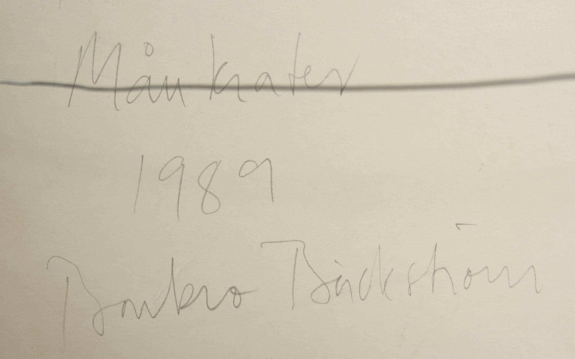 BARBRO BÄCKSTRÖM, blandteknik, sign.