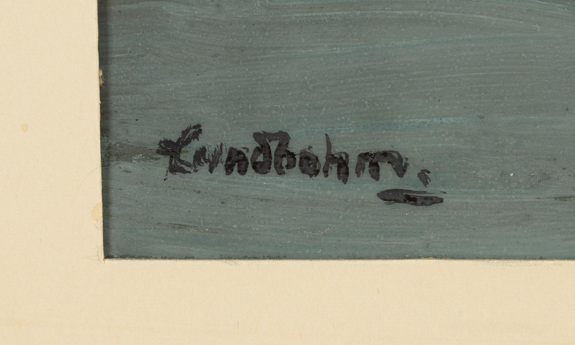 Sixten Lundbohm, mixed media on paper-panel, signed.