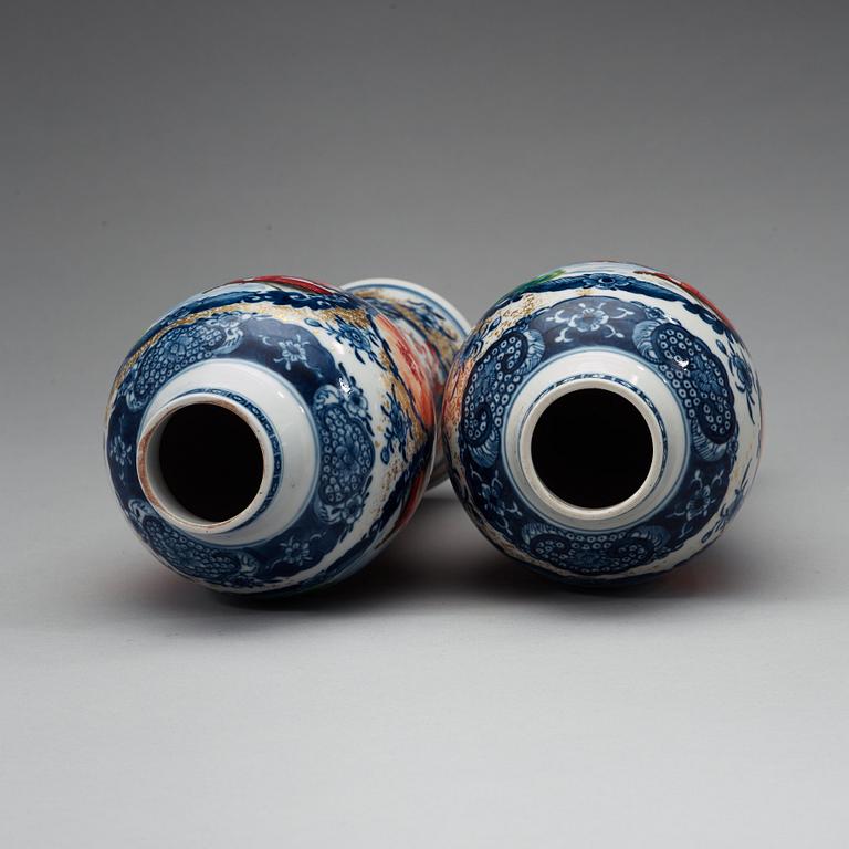 A pair of famille rose vases, Qing dynasty, Qianlong (1736-95).