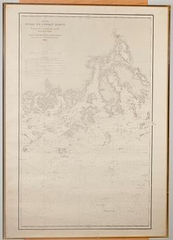 SJÖKORT, Ryssland 1843, farleden till Borgå
