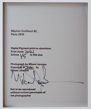 Mikael Jansson, "Marion Cotillard #2, Paris 2010".