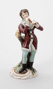 FIGURIN, porslin, Alexander Popoff, Ryssland. 1800-tal.