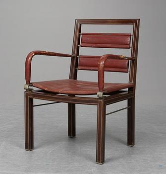 An Axel-Einar Hjorth mahogany easy chair ordered by Torsten Kreuger, Nordiska Kompaniet 1929.
