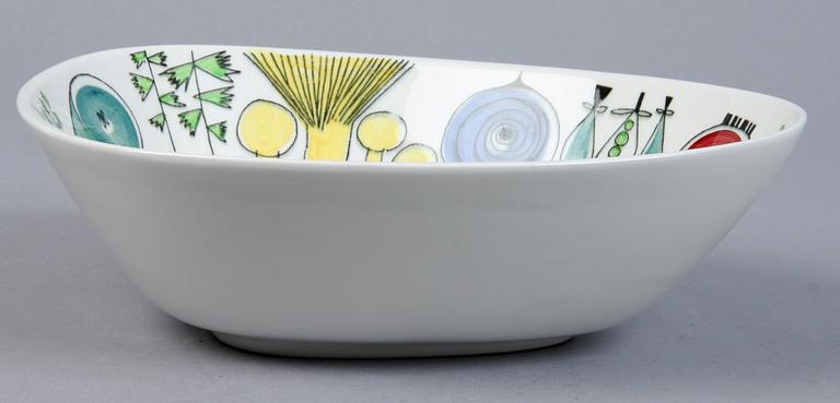 SERVISDELAR, 4 delar, flintgods, "Picknick", Marianne Westman, Rörstrand.