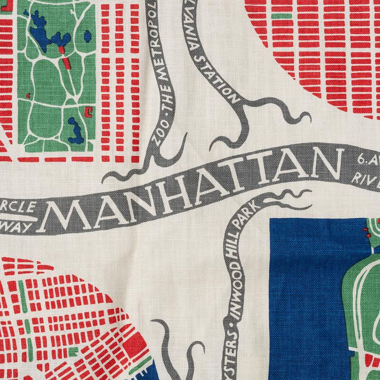 Josef Frank, gardiner, ett par, "Manhattan", Firma Svenskt Tenn.