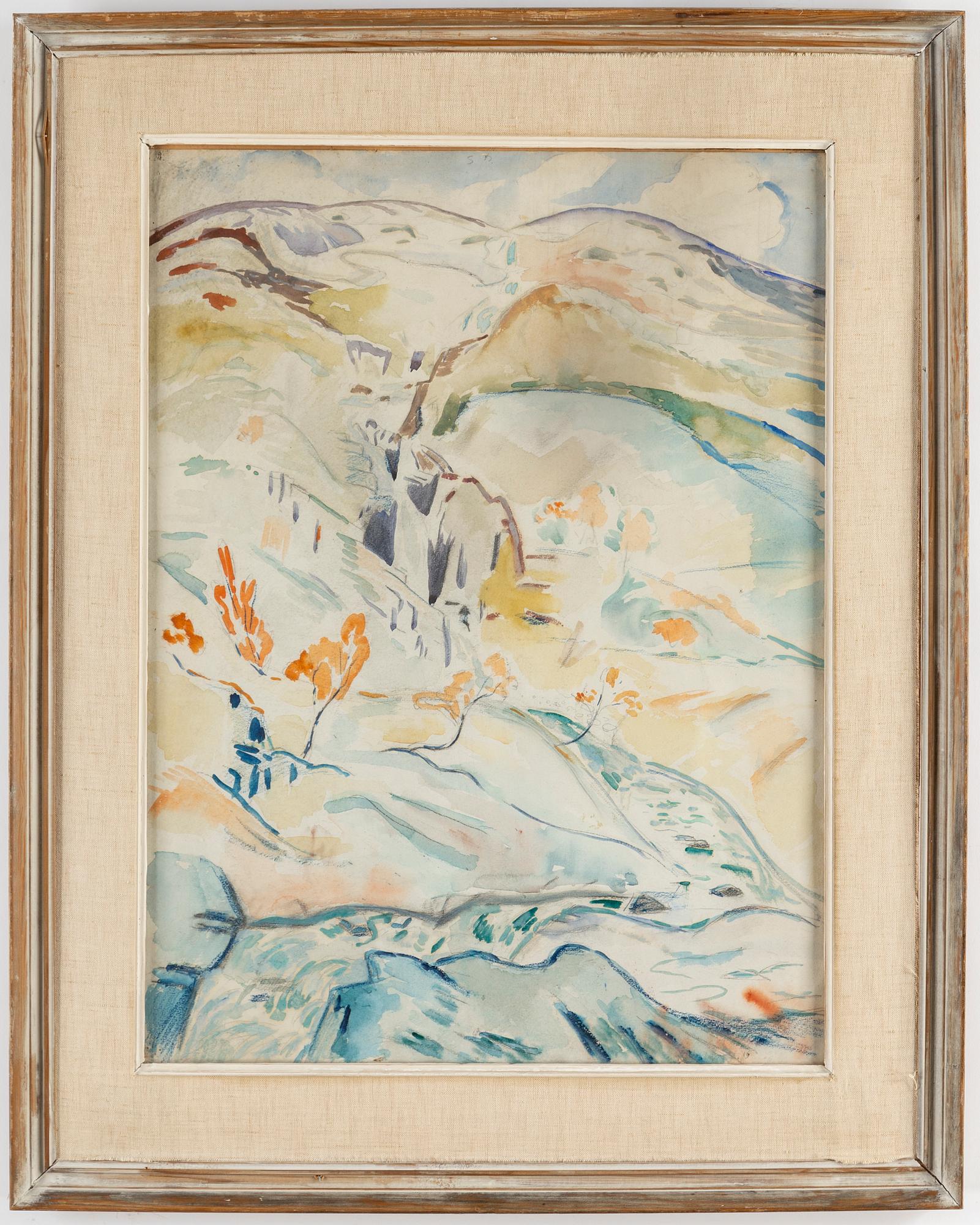 LEANDER ENGSTRÖM, watercolour, certified by his son Tord verso.